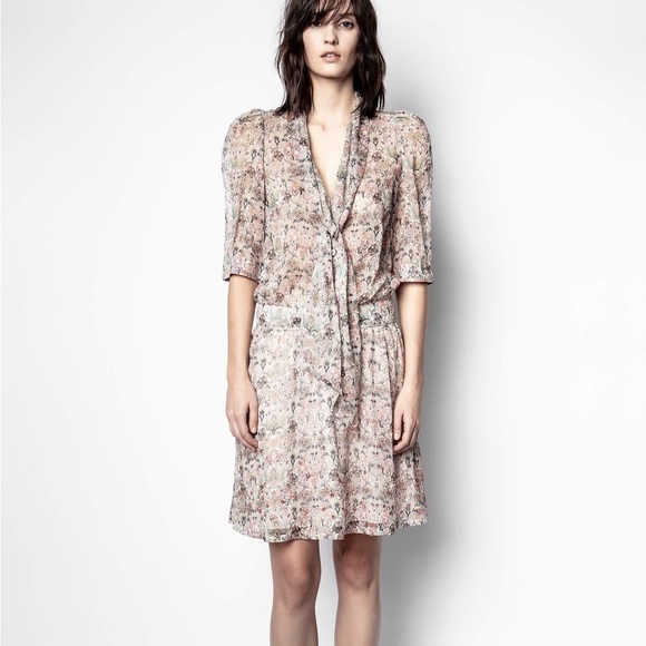 ZADIG & VOLTAIRE Raya Mousseline Mini Kaleido Dress - Picture 1 of 9